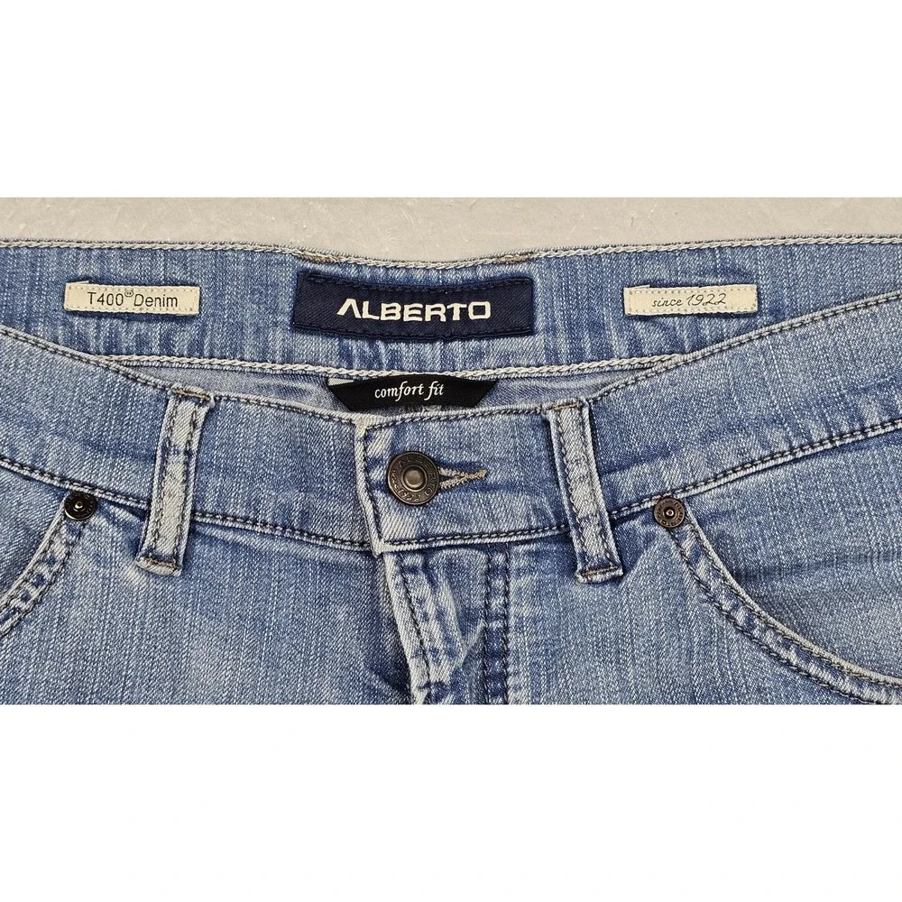 Alberto Jeans‎ Mens 36x36 T400 Denim Comfort Fit Tommy..Fits (36x28) Medium Wash